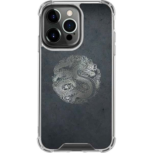 Chinese Black Dragon iPhone 15 Pro Clear Case